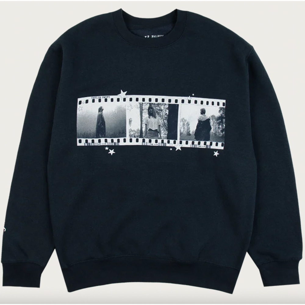 Taylor Swift Size M Crewneck Folklore Film Strip Stars Sealed NWT Eras Tour
